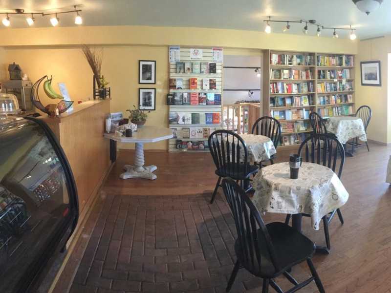 Dining Area of Cravings with tables and books displayed