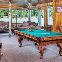 Pool Table and common area for event specials at St. Bernard Lodge near Lassen National Park