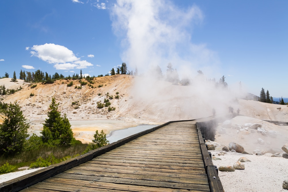 Hike to Bumpass Hell Hydrothermal Area in Lassen Volcanic National Park