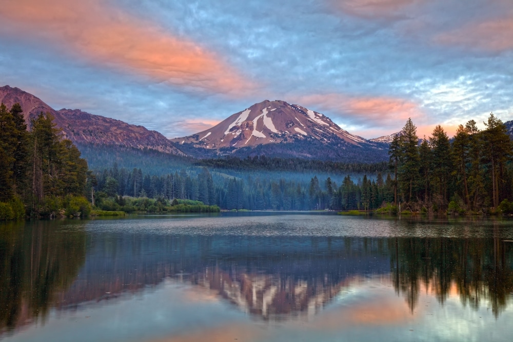 A view of Manzanita Lake with Lassen Peak towering behind. Just one of the reasons to visit Lassen Volcanic Park.