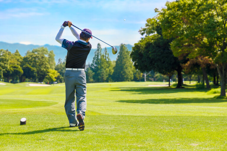 Golfer on green at Bailey Creek Golf Course